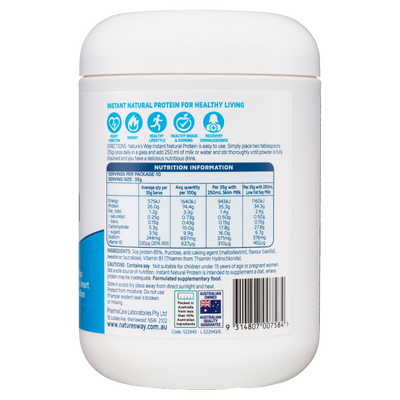 Nature's Way Instant Natural Protein Vanilla 375g