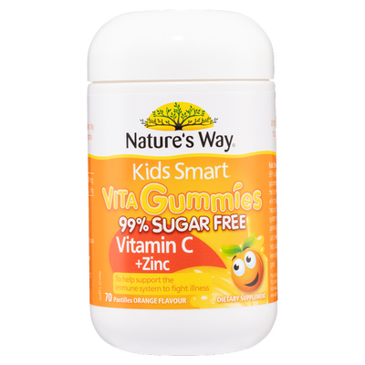 Nature's Way Kids Smart Vita Gummies 99% Sugar Free Vitamin C + Zinc 70's