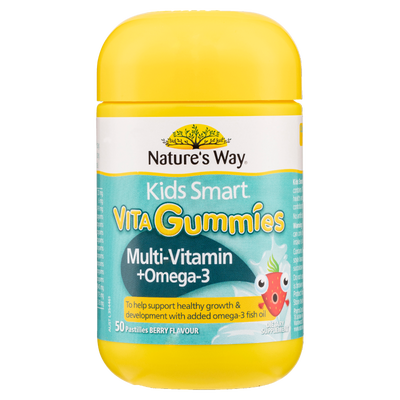Nature's Way Kids Smart Vita Gummies Multi-Vitamin + Omega-3 50's