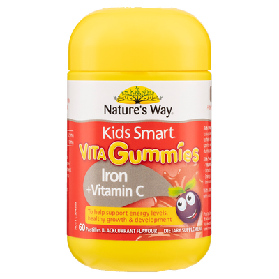 Nature's Way Kids Smart Vita Gummies Iron + Vitamin C 60's