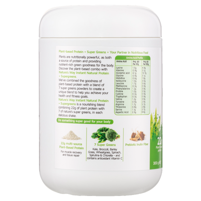 Nature's Way Instant Natural Protein + Supergreens 300g