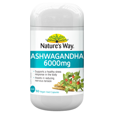 Nature's Way Ashwagandha 6000mg 50 Capsules