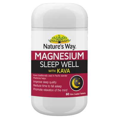 Nature's Way Magnesium Sleep Well with Kava 60 Tablets