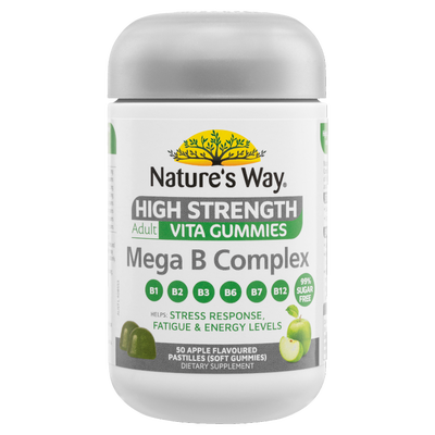 Nature's Way High Strength Adult Vita Gummies Mega B Complex 50's