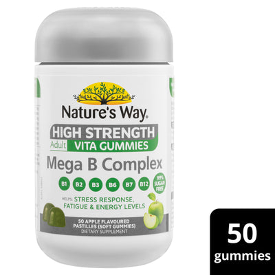 Nature's Way High Strength Adult Vita Gummies Mega B Complex 50's