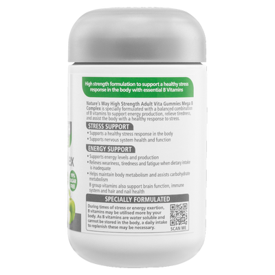 Nature's Way High Strength Adult Vita Gummies Mega B Complex 50's