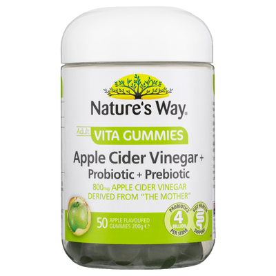 Nature's Way Adult Vita Gummies Apple Cider Vinegar + Probiotic + Prebiotic 50s