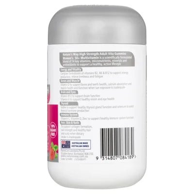 Nature's Way High Strength Adult Vita Gummies Women's 50+ Multivitamin 60s