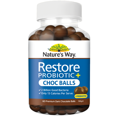 Nature's Way Restore Probiotic Choc Balls 60s