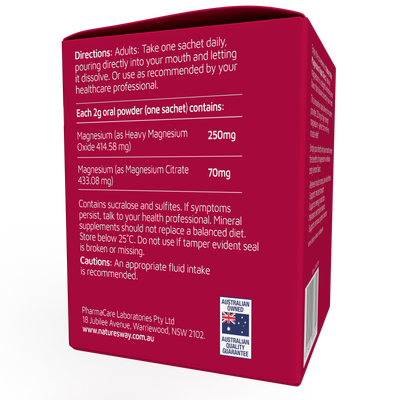 Nature's Way Magnesium Rapid Direct 2g x 20 Sachets - Direct in mouth