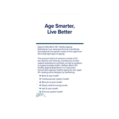 Nature's Way LifeSpan Men's 45+ Healthy Ageing Multivitamin 60s
