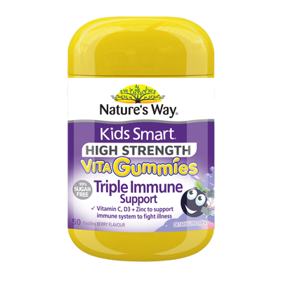 Nature's Way Kids Smart High Strength Vita Gummies Triple Immune Support 50s