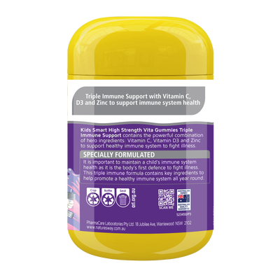 Nature's Way Kids Smart High Strength Vita Gummies Triple Immune Support 50s