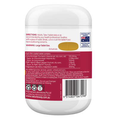 Nature's Way Magnesium + Turmeric 150 Tablets