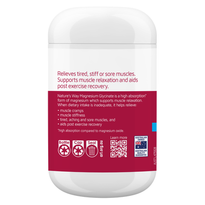 Nature's Way Magnesium Glycinate 130 tablets, One-a-day