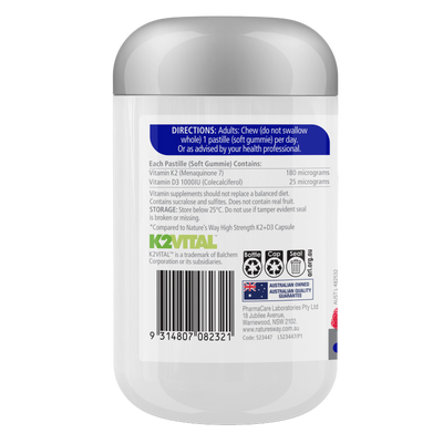 Nature's Way High Strength Adult Vita Gummies K2+D3 30s