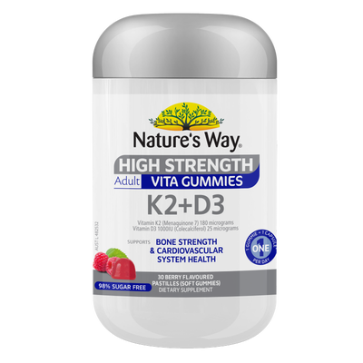 Nature's Way High Strength Adult Vita Gummies K2+D3 30s