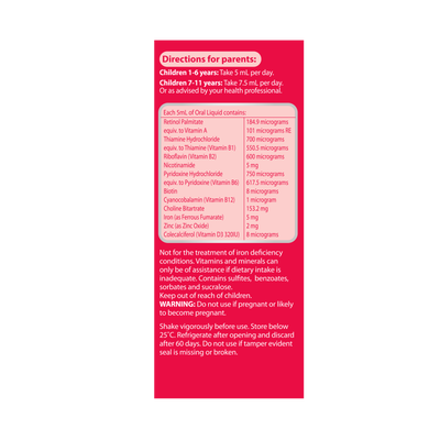 Nature's Way Kids Smart Multi + Iron Liquid 200ML