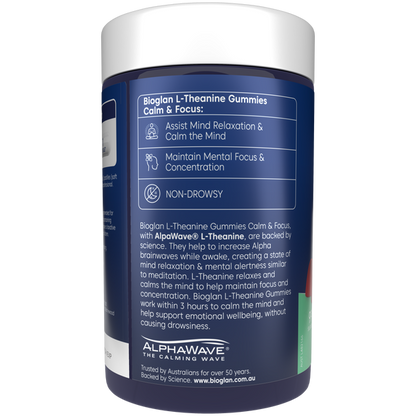 Bioglan L-Theanine Gummies Calm & Focus