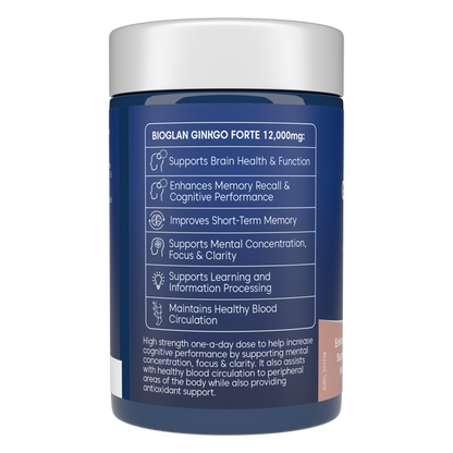 Bioglan Ginkgo Forte 12000mg 60 tablets