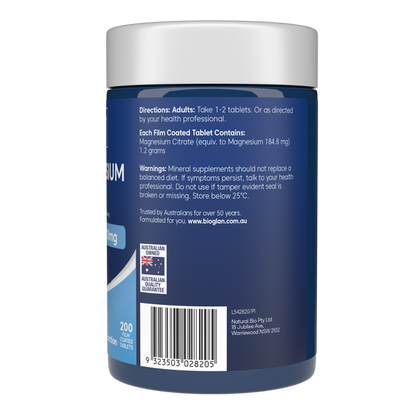 Bioglan Active Magnesium Citrate 200s