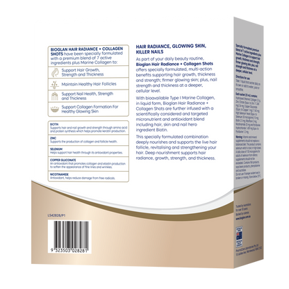 Bioglan Hair Radiance + Collagen Shots 15x25mL