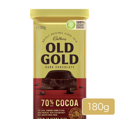 Cadbury Old Gold Dark Chocolate 70_ Cocoa Block 180g