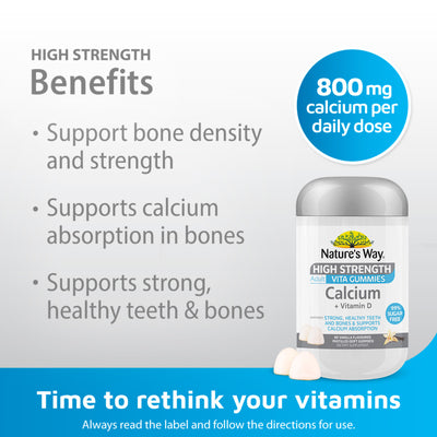 High Strength Adult Vita Gummies Calcium + Vitamin D 60's