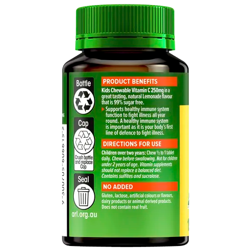 Cenovis Kids Chewable Vitamin C 250mg Lemonade