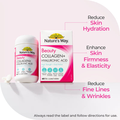 Beauty Collagen + Hyaluronic Acid 60 Tablets