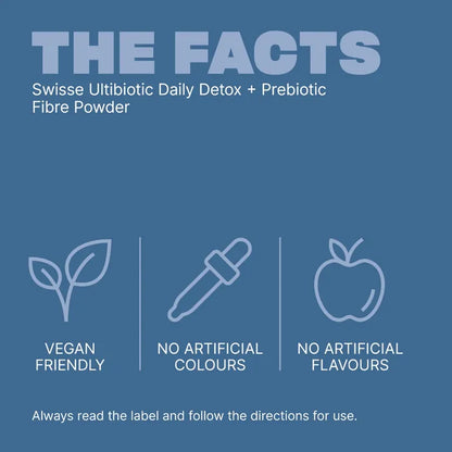 Swisse Ultibiotic Daily Detox + Prebiotic Fibre Powder – With Sunfiber®