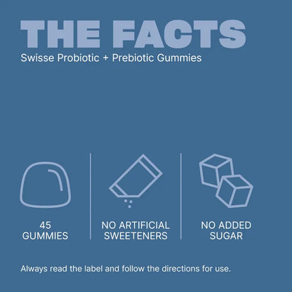 Swisse Probiotic + Prebiotic Gummies – 3 Billion CFU Probiotics