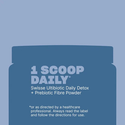 Swisse Ultibiotic Daily Detox + Prebiotic Fibre Powder – With Sunfiber®