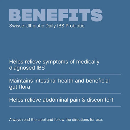 Swisse Ultibiotic Daily IBS Probiotic – Intestinal Health Support
