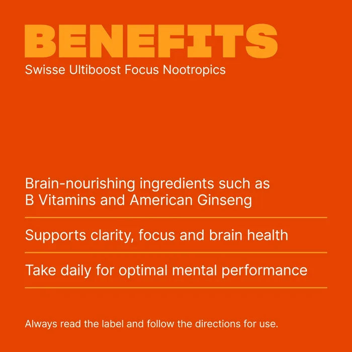 Swisse Ultiboost Focus Nootropics – With CEREBOOST®