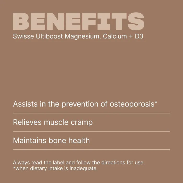 Swisse Ultiboost Magnesium, Calcium + Vitamin D3