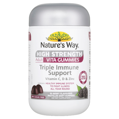 High Strength Adult Vita Gummies Triple Immune Support 50's