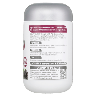 High Strength Adult Vita Gummies Triple Immune Support 50's