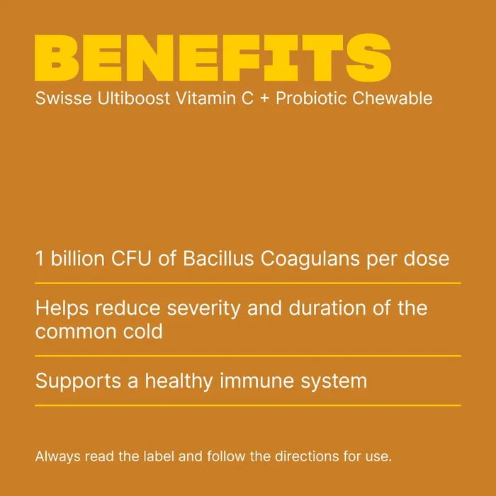Swisse Ultiboost Vitamin C + Probiotic Chewable