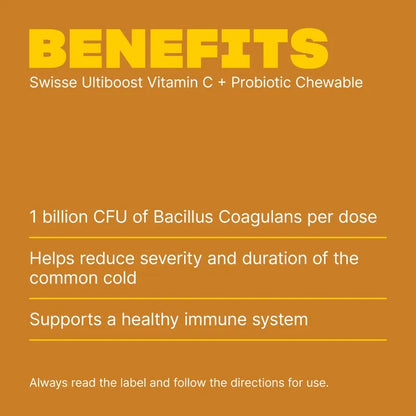 Swisse Ultiboost Vitamin C + Probiotic Chewable