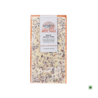 Rhine Valley White Chocolate with Crunchy Cocoa Nibs 100g