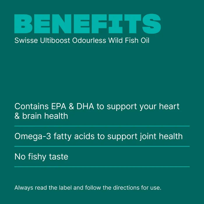 Swisse Ultiboost Odourless Wild Fish Oil 1000mg