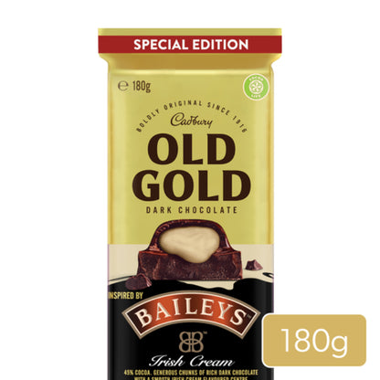 Cadbury Old Gold Baileys Dark Chocolate Block 180g