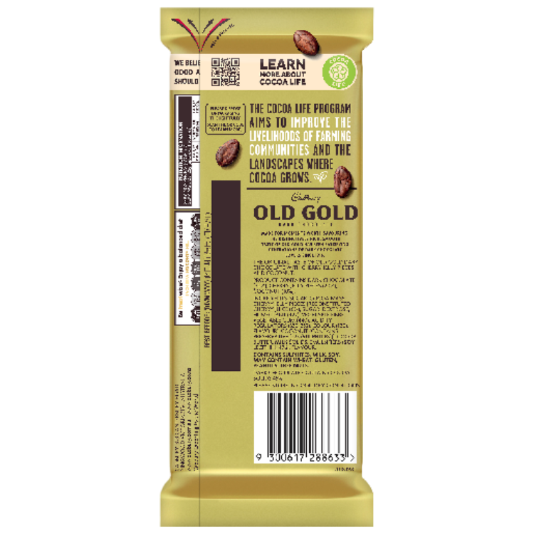 Cadbury Old Gold Dark Chocolate Cherry Ripe 180g