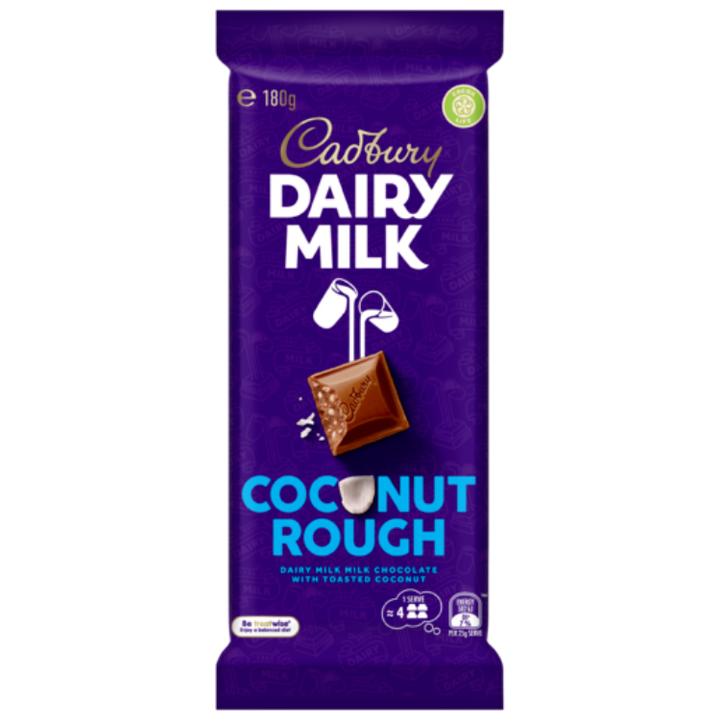 Cadbury Dairy Milk Coconut Rough Chocolate Block 180g