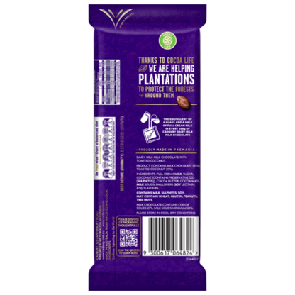 Cadbury Dairy Milk Coconut Rough Chocolate Block 180g