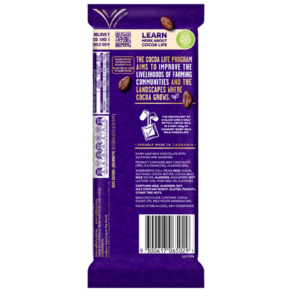 Cadbury Dairy Milk Fruit & Nut milk chocolate block 180g