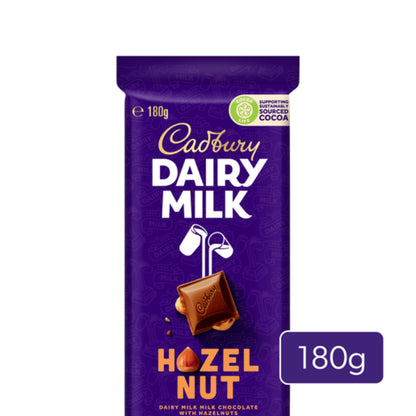 Cadbury Dairy Milk Hazelnut milk chocolate block 180g