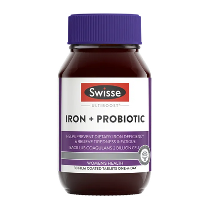Swisse Ultiboost Iron + Probiotic – With Amino Acid Chelate