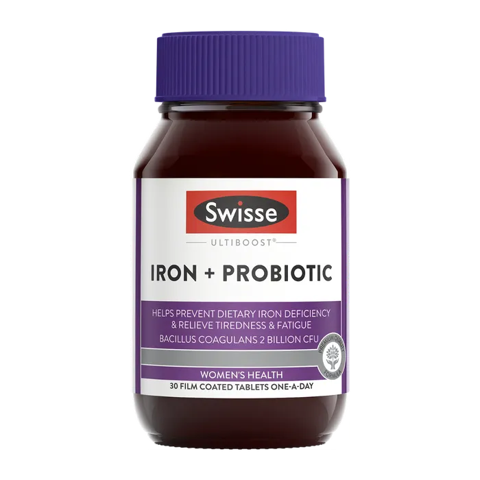 Swisse Ultiboost Iron + Probiotic – With Amino Acid Chelate